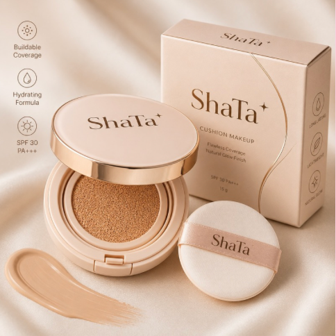 ShaTa Elise Cushion with box and puff