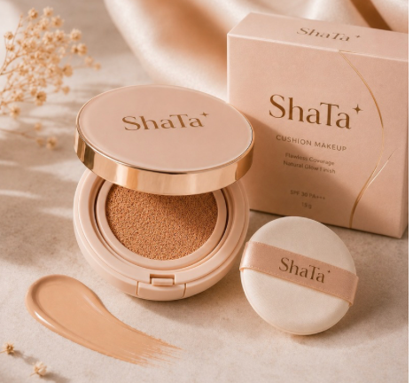 ShaTa cushion foundation with buildable coverage and SPF 30